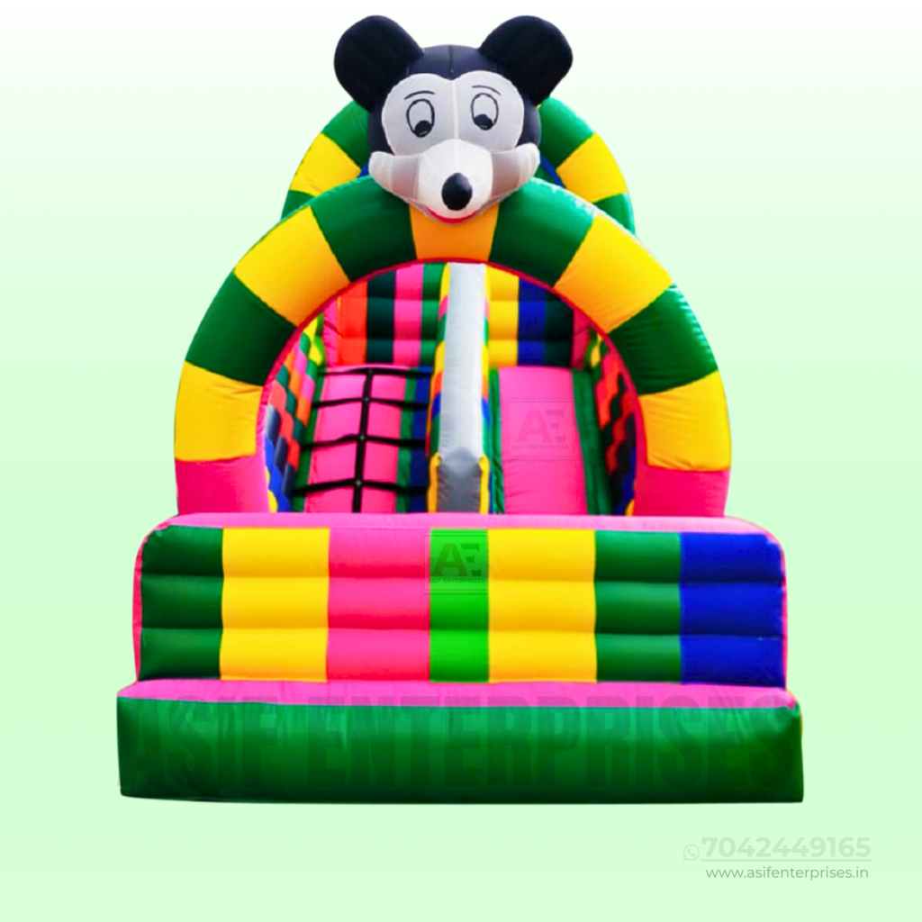 Inflatable Sliding Bouncy 9x12 FT for kids with colorful slide and bounce area, manufactured by Asif Enterprises for parties and events.